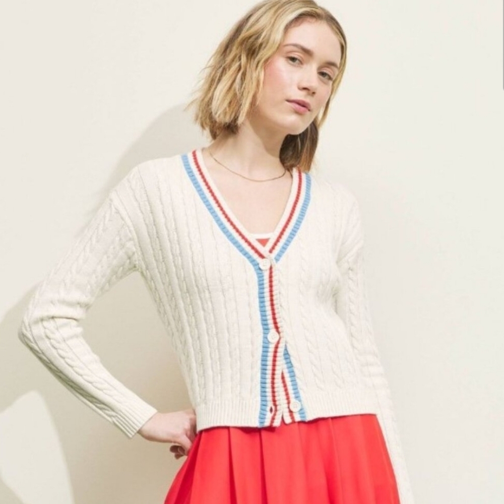 Prince Pickleball Cable Knit Cardigan